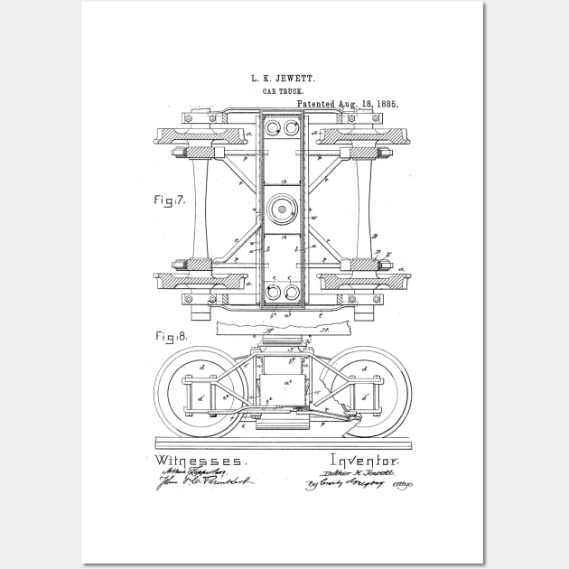 Car truck Vintage Patent Hand Drawing Wall Art by TheYoungDesigns